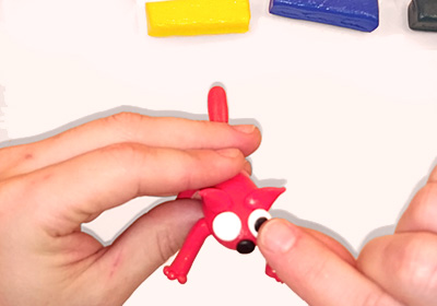 make a figure out of rubber plasticine (rubber gum)